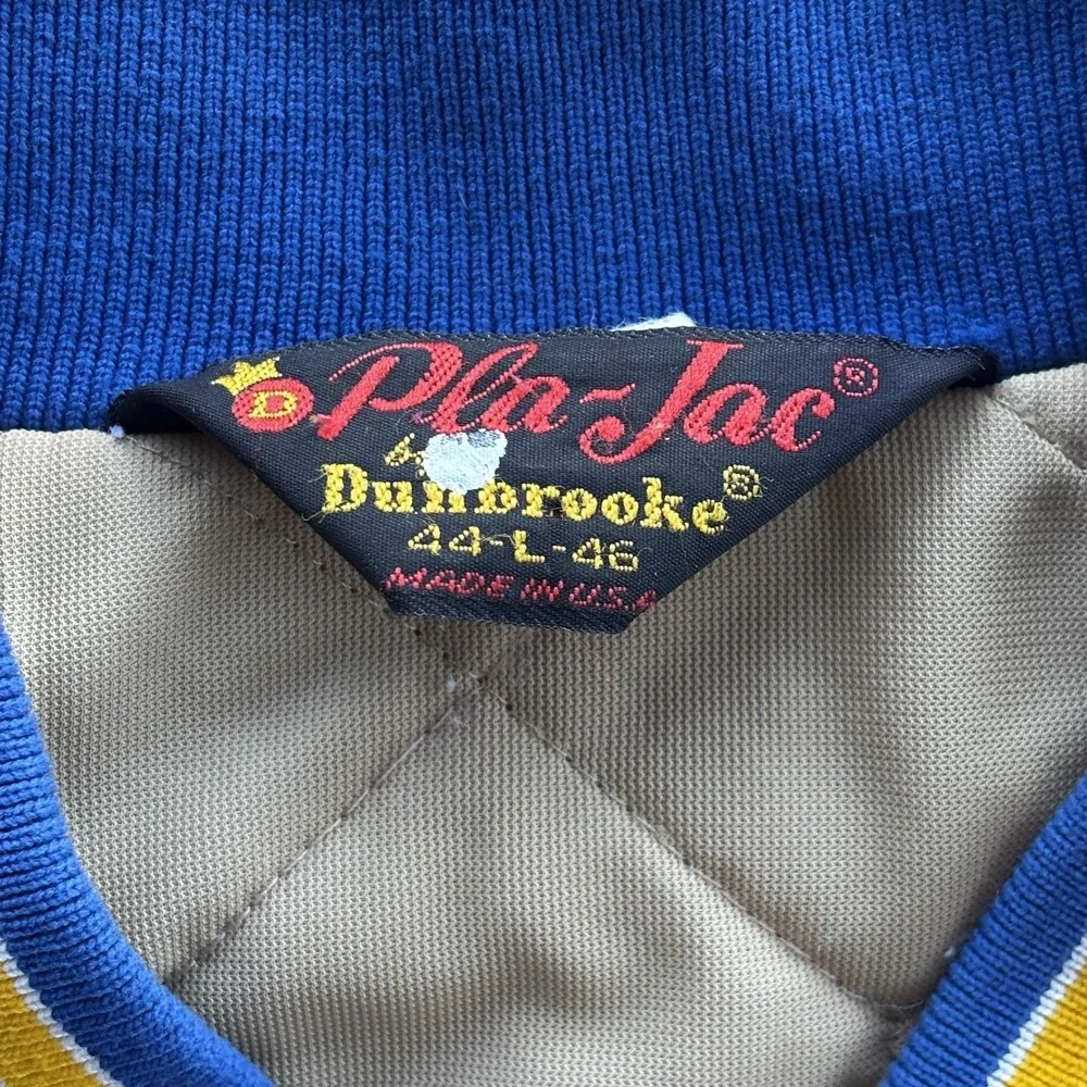 Vintage 1985 Dunbrooke Pla-Jac International‎ Friendship Baseball Tour Jacket Lg